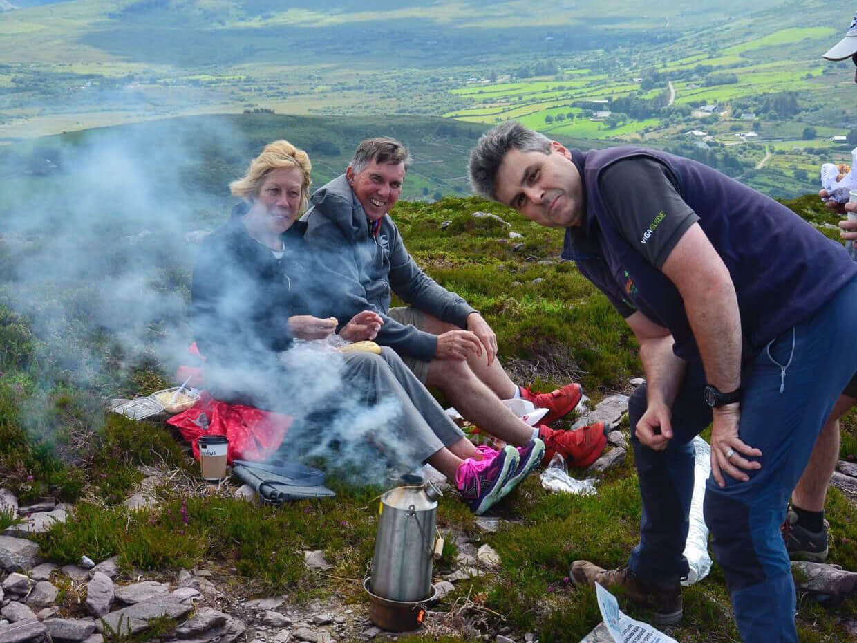 Tour group picnicking in Ireland with Vagabond Tours