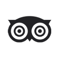 TripAdvisor owl logo icon in very very very dark grey