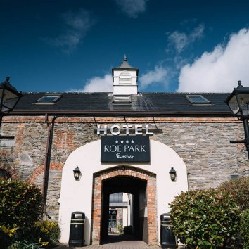 Gateway and sign at Roe Park Resort