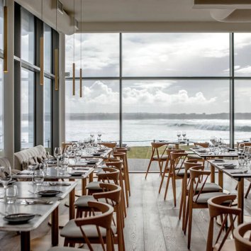 View to the ocean from Aileen's Restaurant at the Armada Hotel in Spanish Point