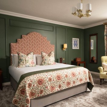 The interior of the harbour view hotel bedroom