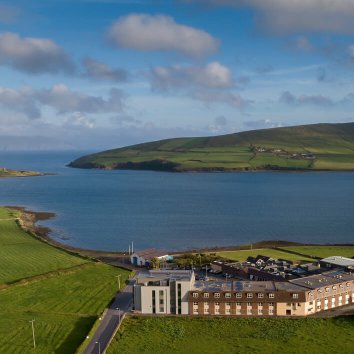 Aerial view of Dingle Skellig Hotel in Ireland